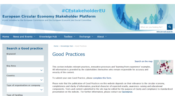 European Circular Economy Stakeholder Platform – GOOD PRACTICES