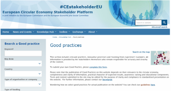 European Circular Economy Stakeholder Platform – Good Practices