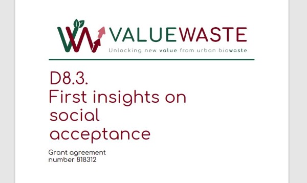 VALUEWASTE project_First insights on  social  acceptance