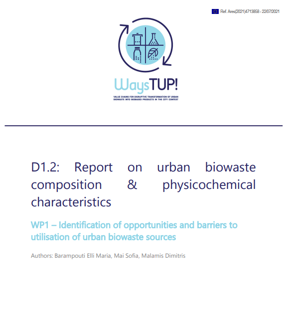WaysTUP project_Report on urban biowaste composition & physicochemical characteristics