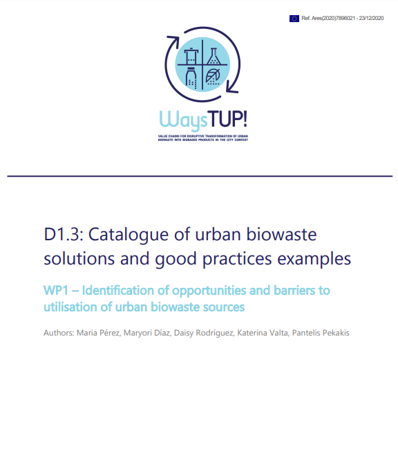 WaysTUP project_Catalogue of urban biowaste solutions and good practices examples